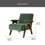 AVERO™ Ezra Accent Chair, Olive Green - AVERO™