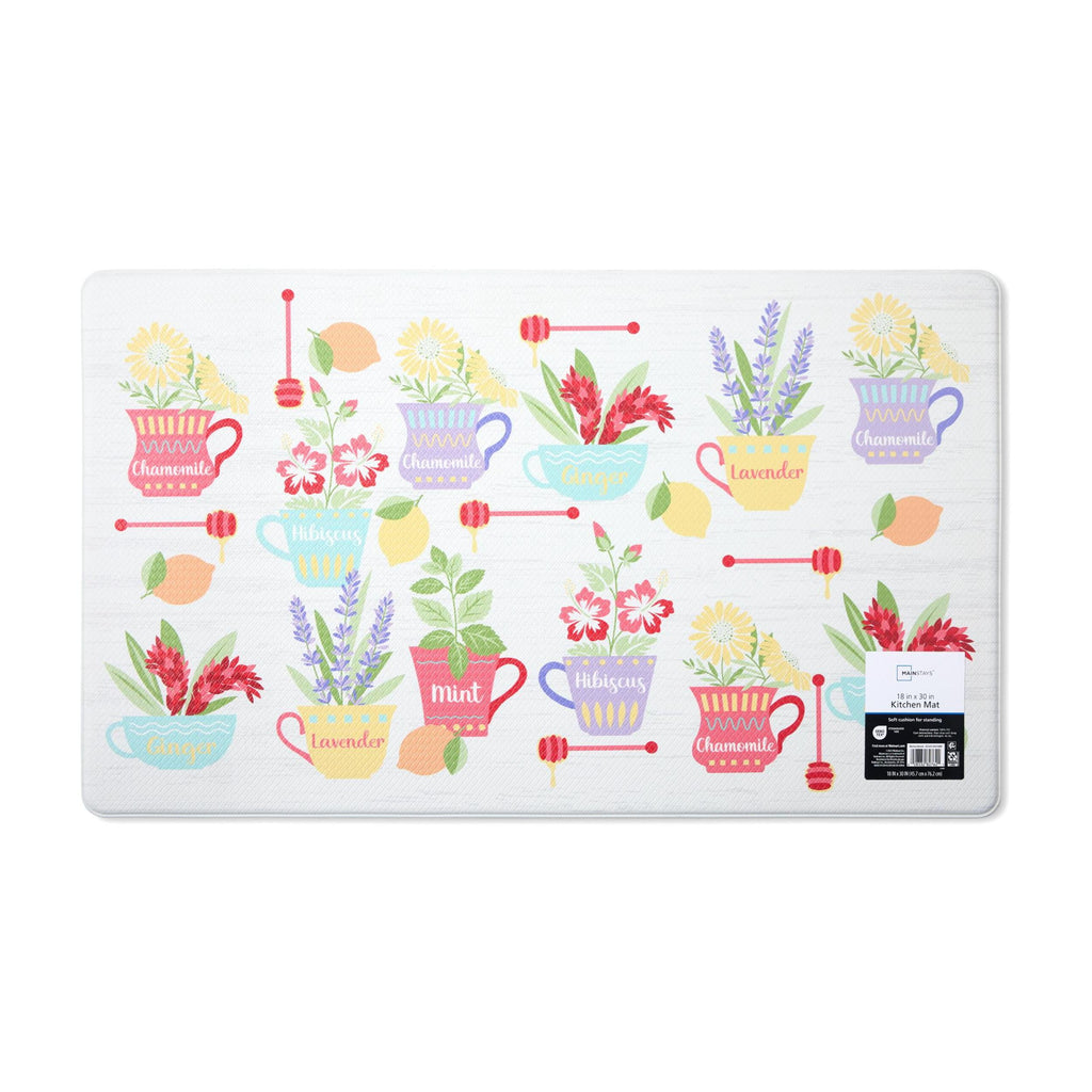AVERO™ 4 Pack Multicolor Kitchen Mat Herbal Tea 18w x 30l 1 Piece - AVERO™