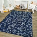 AVERO™ Navy Space Indoor Kids Rug, 4' x 5'5" - AVERO™