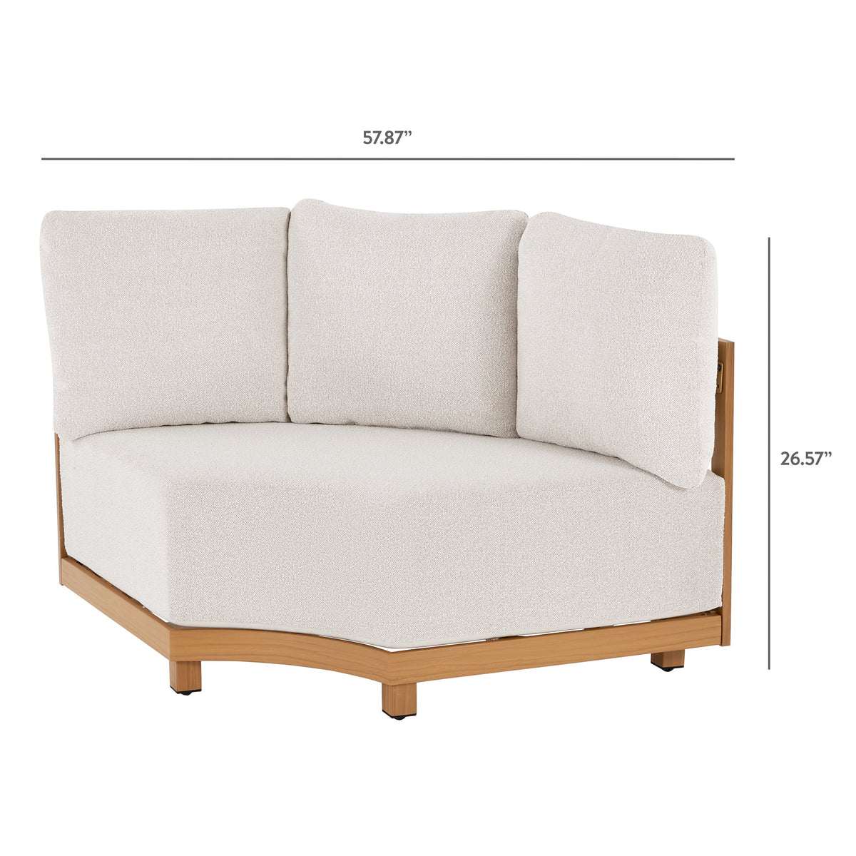 AVERO™ Juliet Outdoor Corner Chair with Patio Cover, Beige - AVERO™