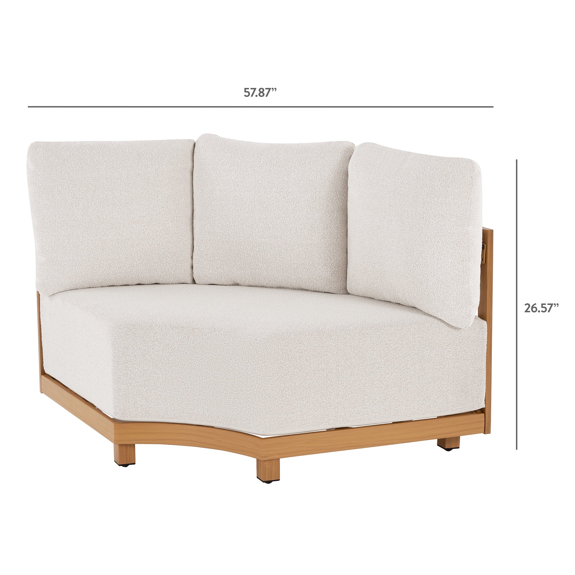 AVERO™ Juliet Outdoor Corner Chair with Patio Cover, Beige - AVERO™