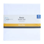 AVERO™ (4 pack) Basic Value Microfiber Bed Sheet Set, Twin, Arctic White, 3-Piece - AVERO™