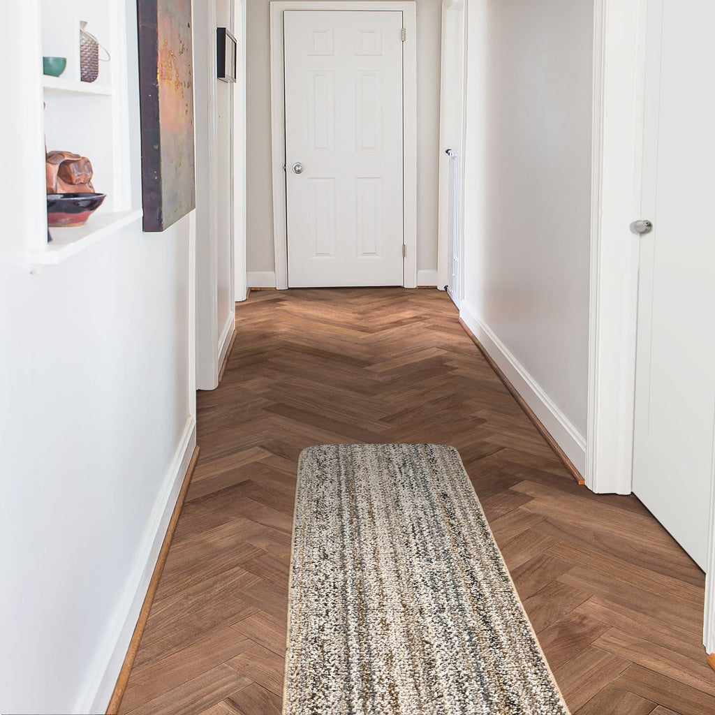 AVERO™ 5 Pack Carnival Stripe Polypropylene Assorted Earth Tones Indoor Area Rug 20 x 54 - AVERO™