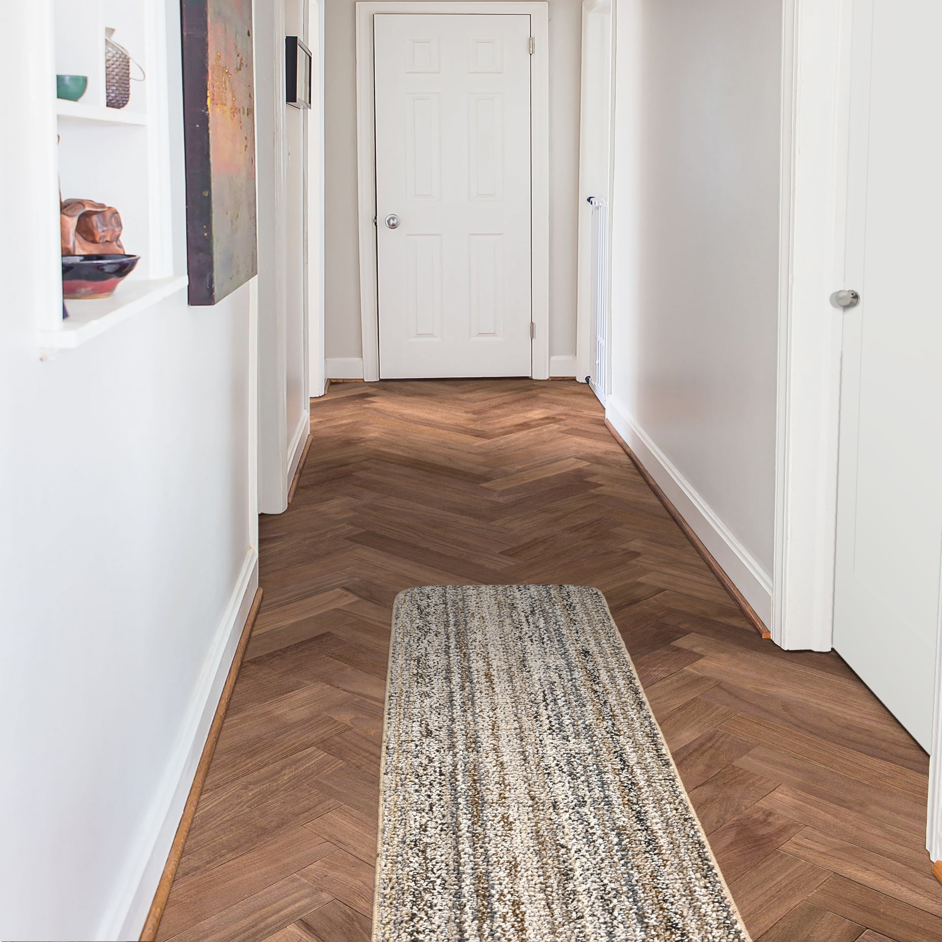 AVERO™ 5 Pack Carnival Stripe Polypropylene Assorted Earth Tones Indoor Area Rug 20 x 54 - AVERO™