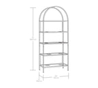 AVERO™ Nola Arch Bookcase, Gold Finish - AVERO™