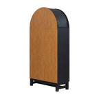 AVERO™ Juliet Open Arch Bookcase, Rich Black and Light Honey - AVERO™