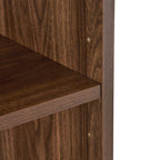 AVERO™ Lillian Fluted Bookcase with Doors and Storage, Walnut Finish - AVERO™