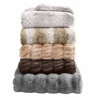 AVERO™ Almond Biscuit Ombre Faux Fur Throw, 50 in x 72 in - AVERO™