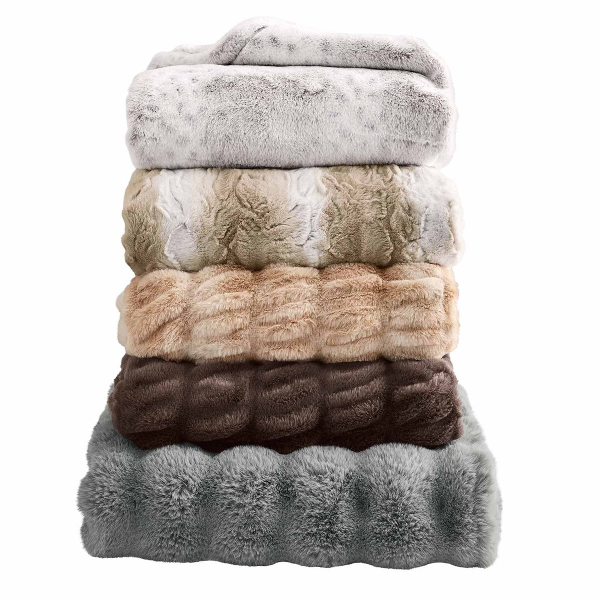 AVERO™ Almond Biscuit Ombre Faux Fur Throw, 50 in x 72 in - AVERO™