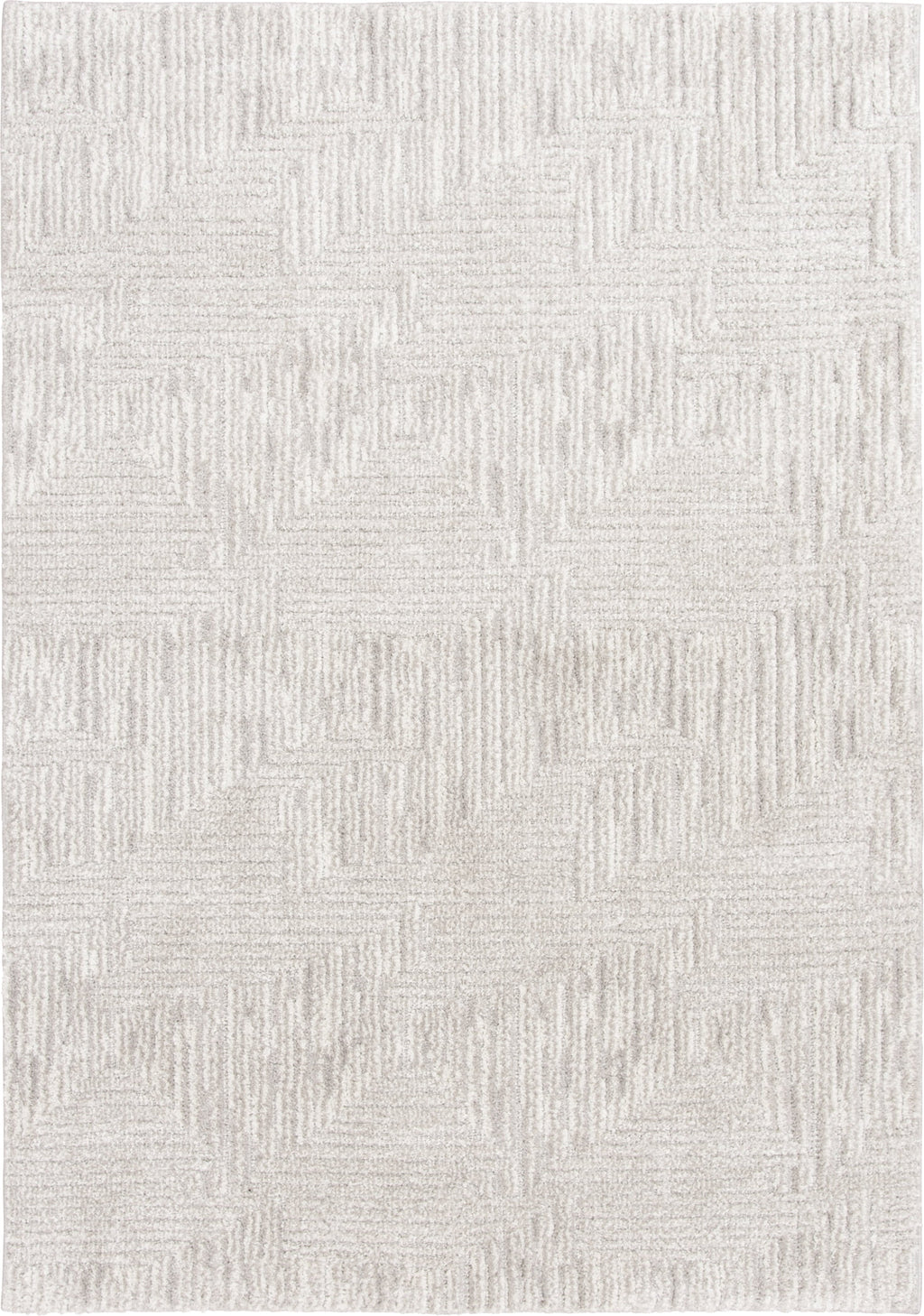 AVERO™ 5' x 7' Gray Geometric Block Hi Low Area Rug - AVERO™