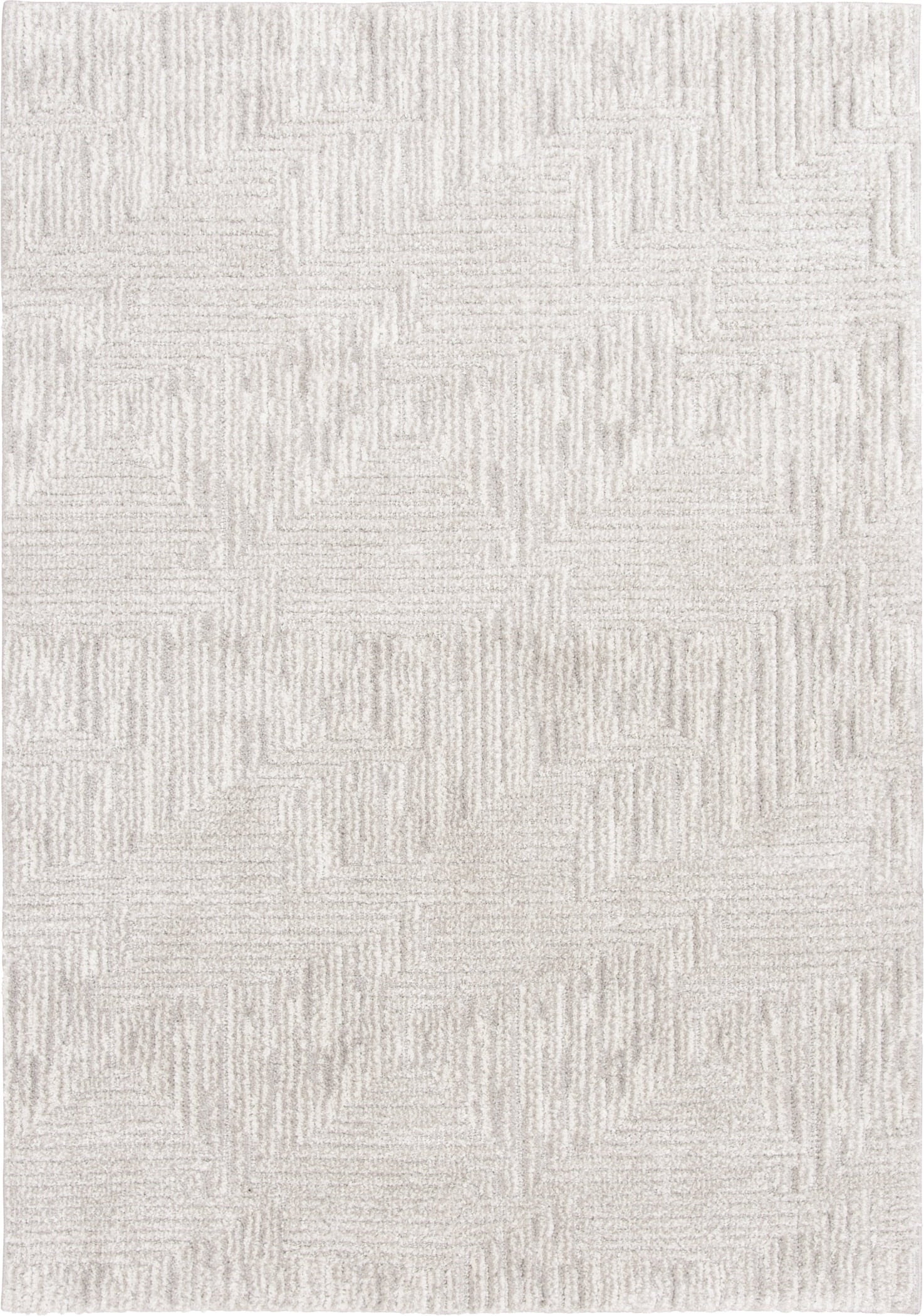 AVERO™ 5' x 7' Gray Geometric Block Hi Low Area Rug - AVERO™