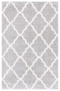 AVERO™ Gray & Ivory Plush Trellis Shag Indoor Area Rug, 5' x 7' - AVERO™