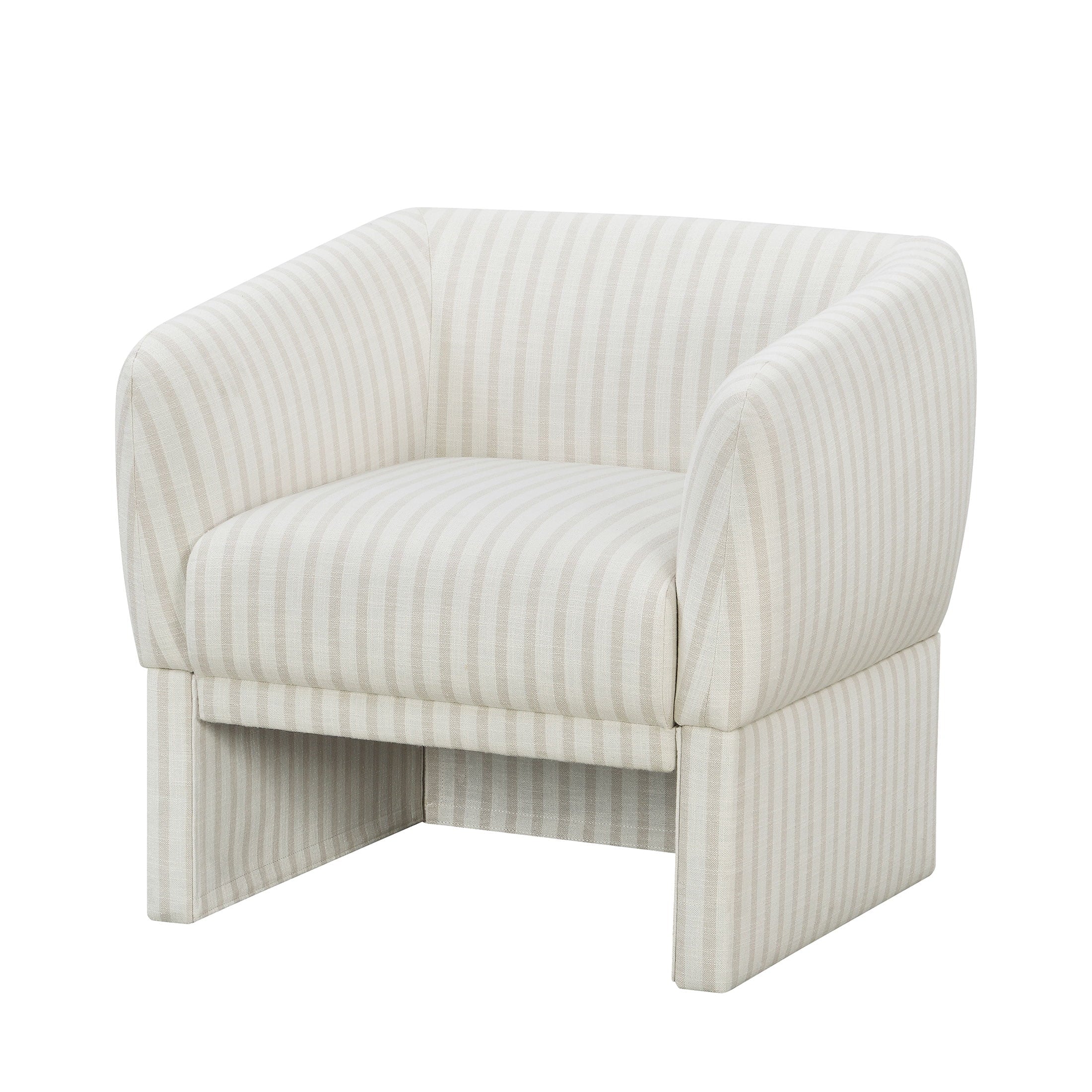 AVERO™ Beautiful Small Space Accent Chair , Beige and White Linen - AVERO™