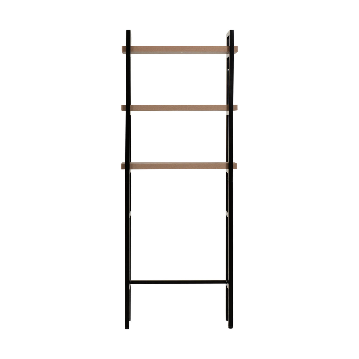 AVERO™ Jace 3-Shelf over-the-Toilet Storage Shelf with Black Frame and Oak Shelves - AVERO™