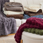 AVERO™ Faux Fur Throw Blanket, 50 in x 72 in, Grey Bisque - AVERO™