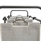 AVERO™ Laundry Sorter and Hamper, Metal Rolling Cart with 3 Removable Fabric Bins, Grey - AVERO™