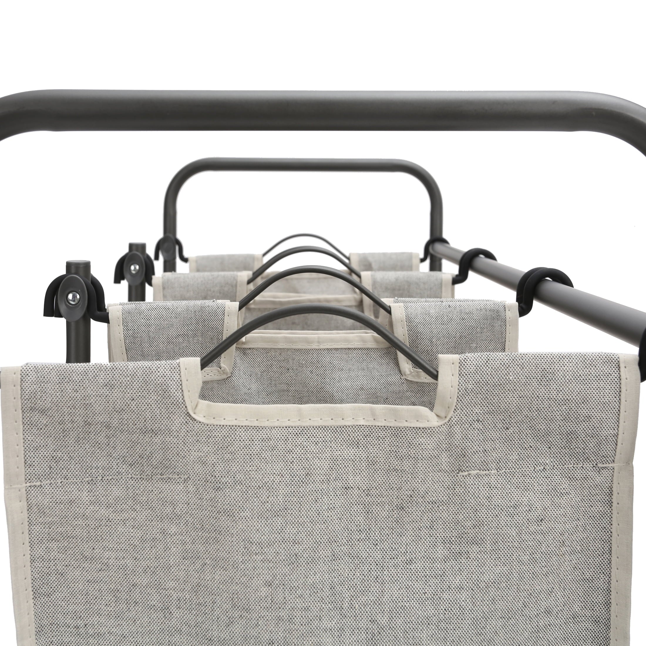 AVERO™ Laundry Sorter and Hamper, Metal Rolling Cart with 3 Removable Fabric Bins, Grey - AVERO™