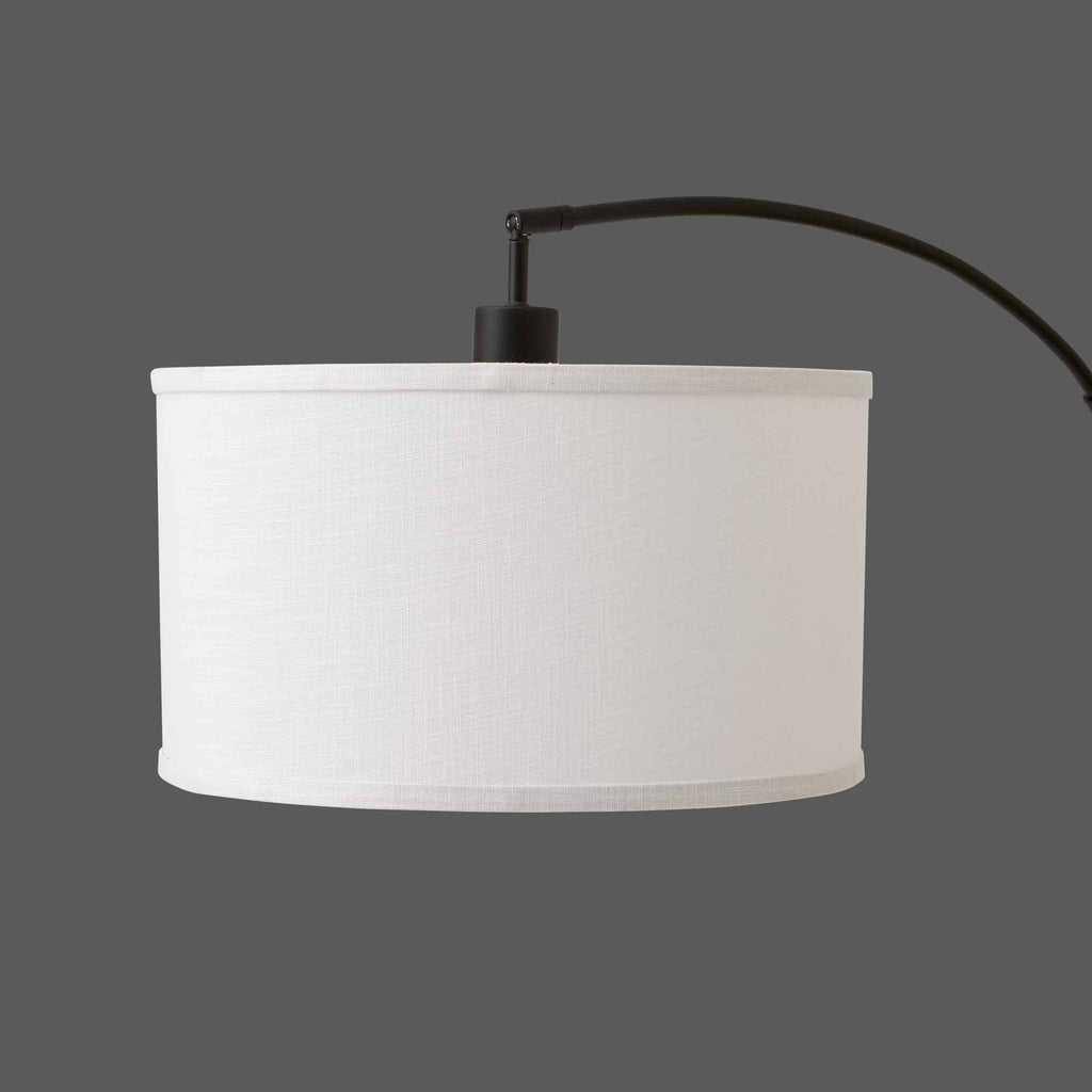 AVERO™ Michelle 71-Inch Metal Arc Floor Lamp with White Fabric Shade and 3-Way Switch - AVERO™