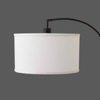 AVERO™ Michelle 71-Inch Metal Arc Floor Lamp with White Fabric Shade and 3-Way Switch - AVERO™