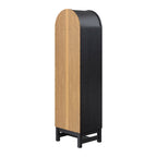 AVERO™ Juliet Narrow Arch Bookcase, Rich Black and Light Honey - AVERO™