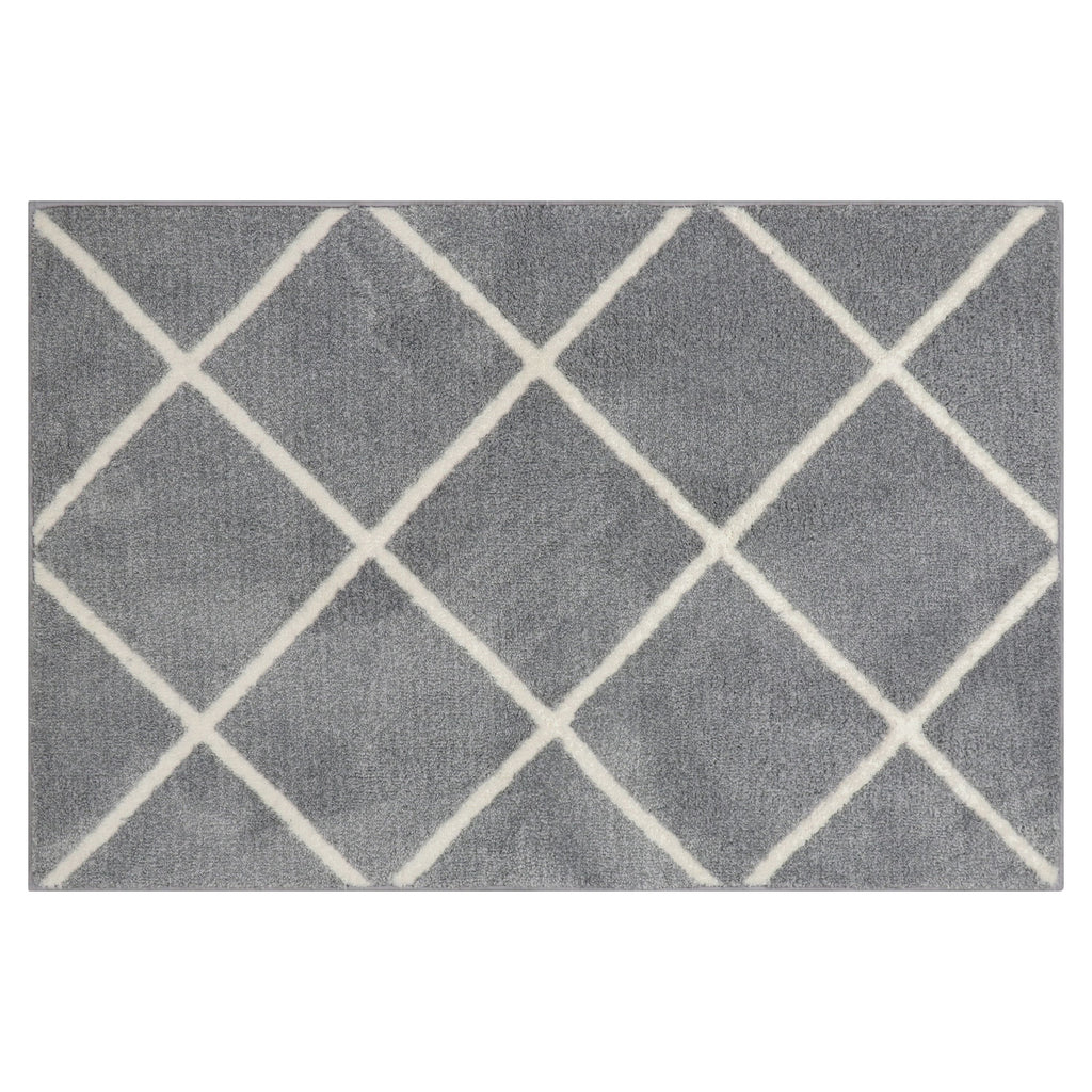 AVERO™ (2 pack) Diamond Plush Gray Indoor 30 in x 45 in Accent Rug - AVERO™