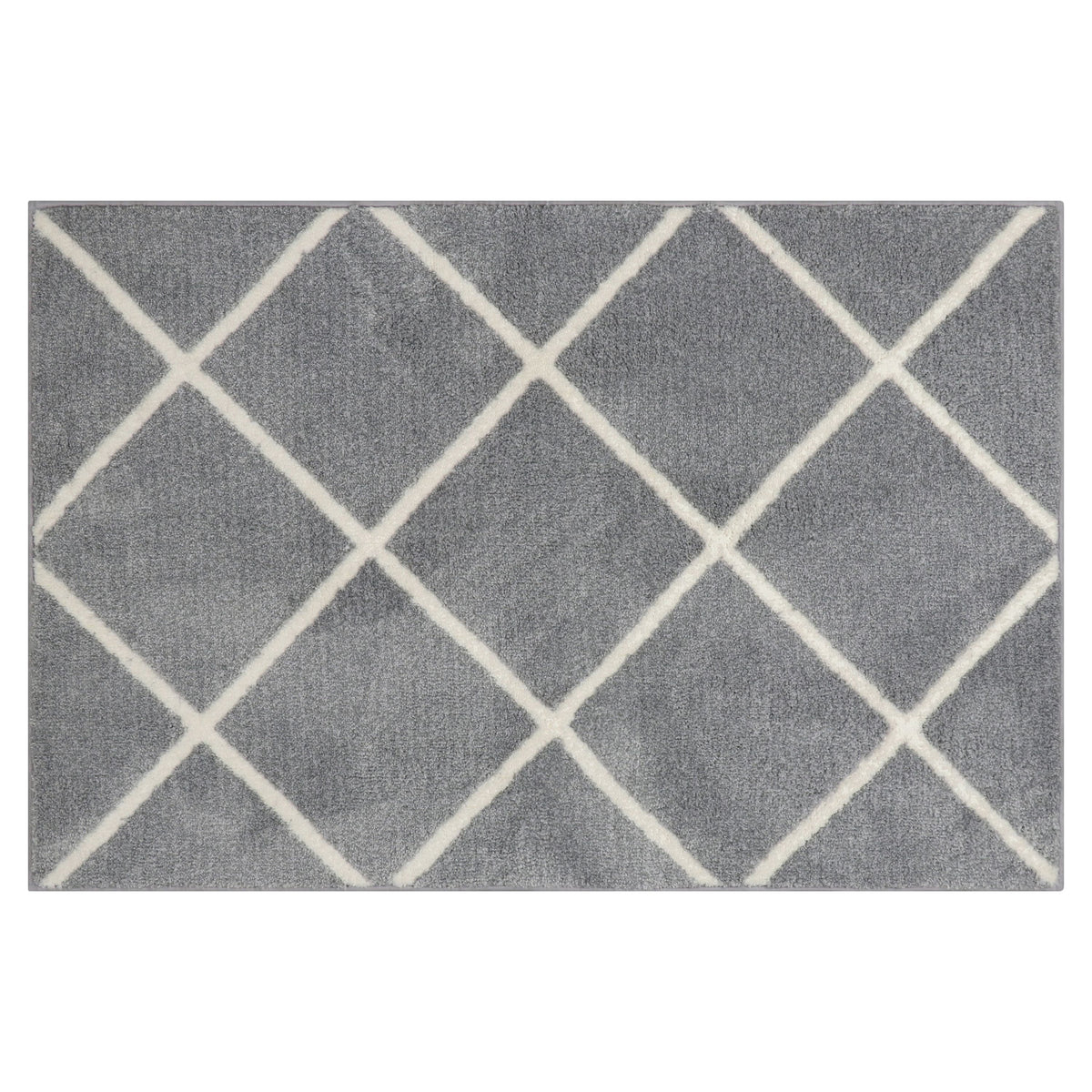 AVERO™ (2 pack) Diamond Plush Gray Indoor 30 in x 45 in Accent Rug - AVERO™