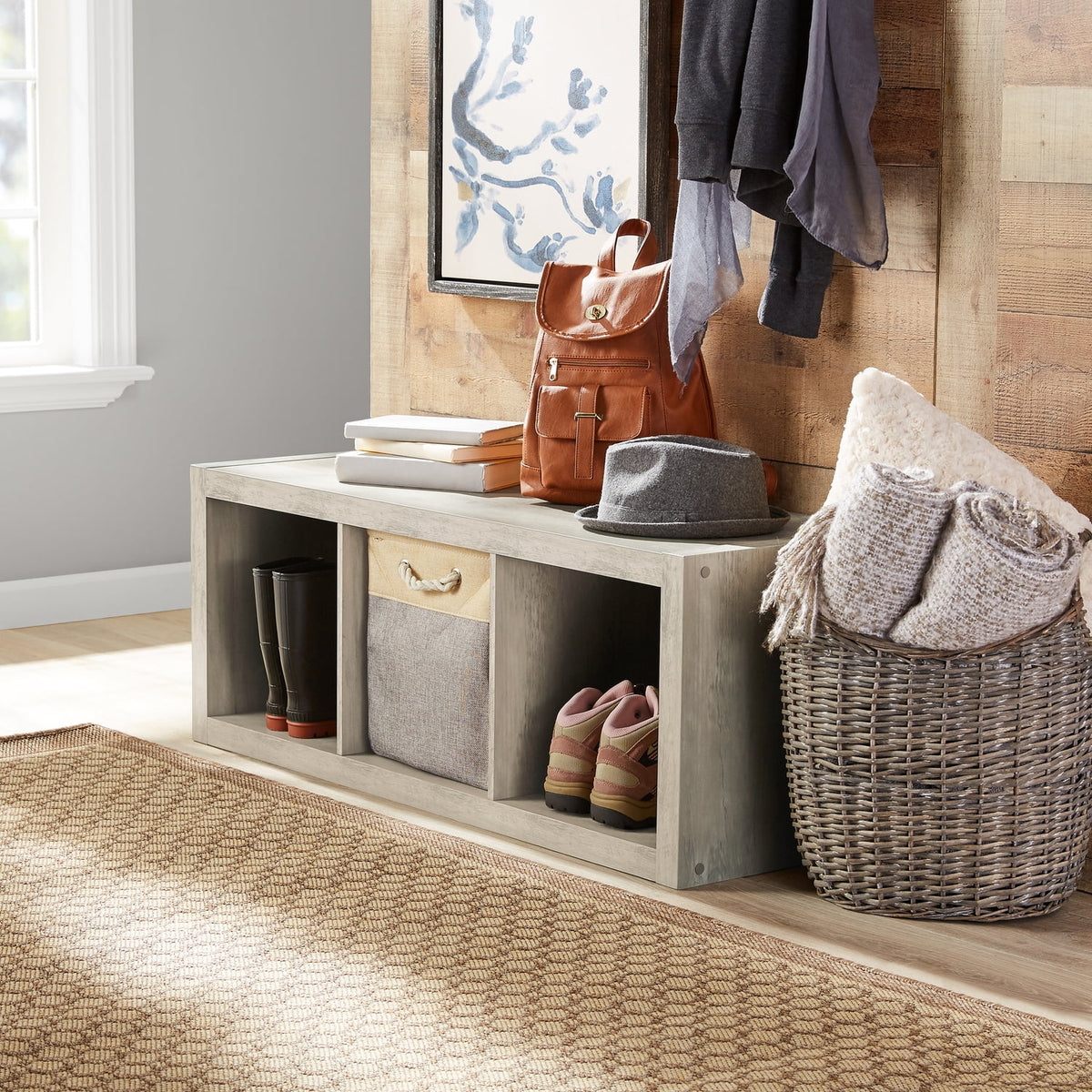 AVERO™ 3 Cube Storage Organizer, Rustic Gray - AVERO™