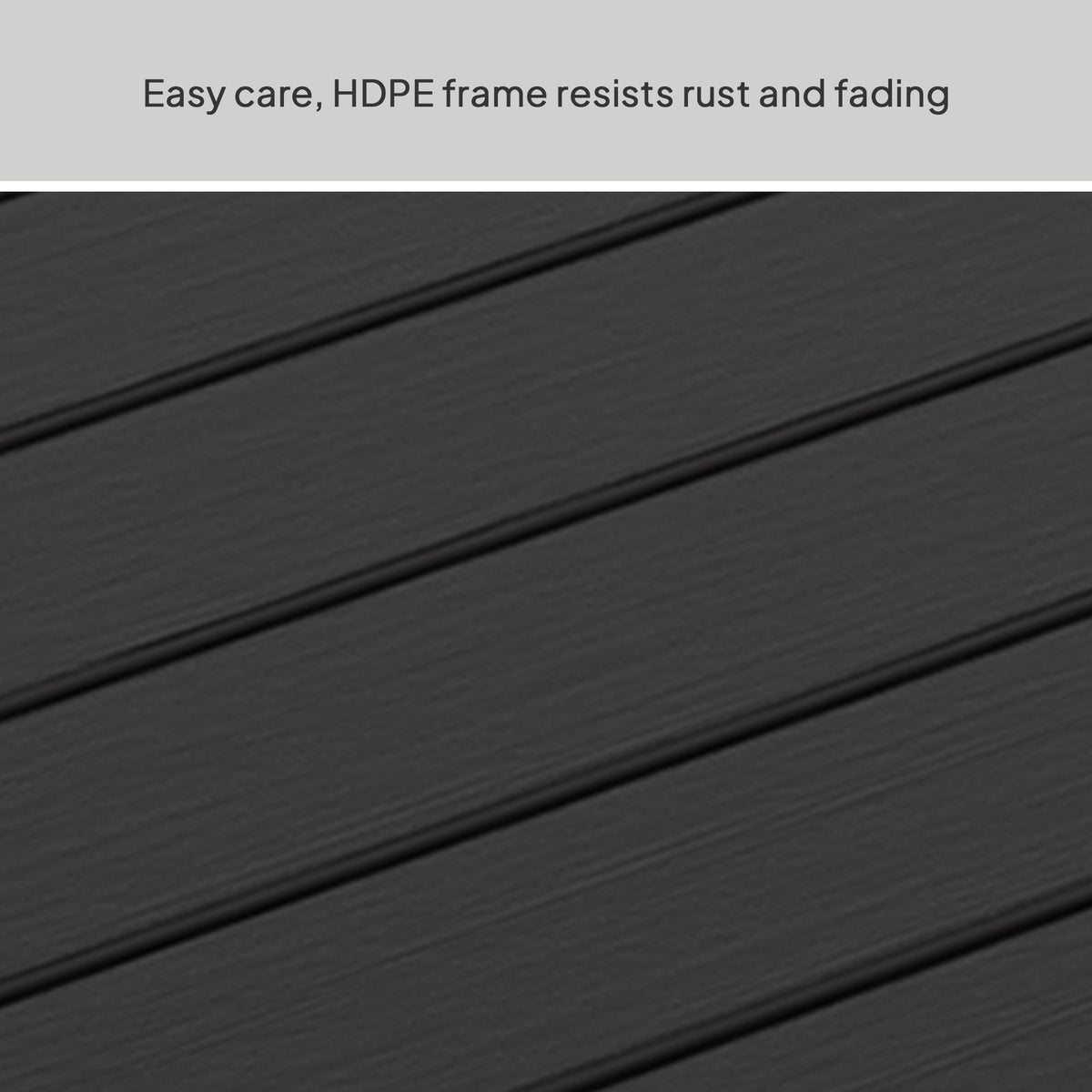 AVERO™ Ezra 6-Piece Outdoor HDPE Dining Set with Bench, Black - AVERO™