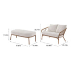 AVERO™ Willow Sage All-Weather Wicker Outdoor Loveseat and Ottoman Set, Beige - AVERO™