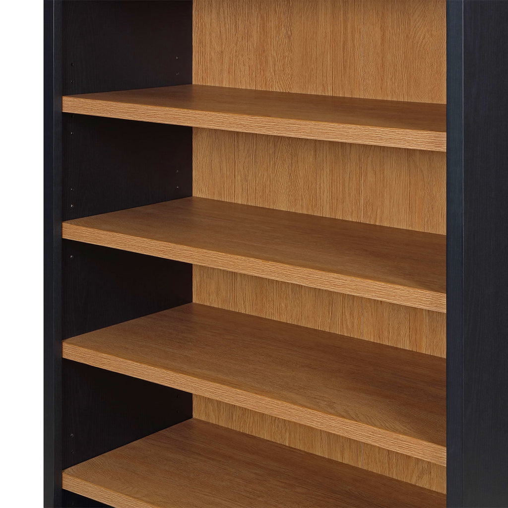 AVERO™ Juliet Open Arch Bookcase, Rich Black and Light Honey - AVERO™