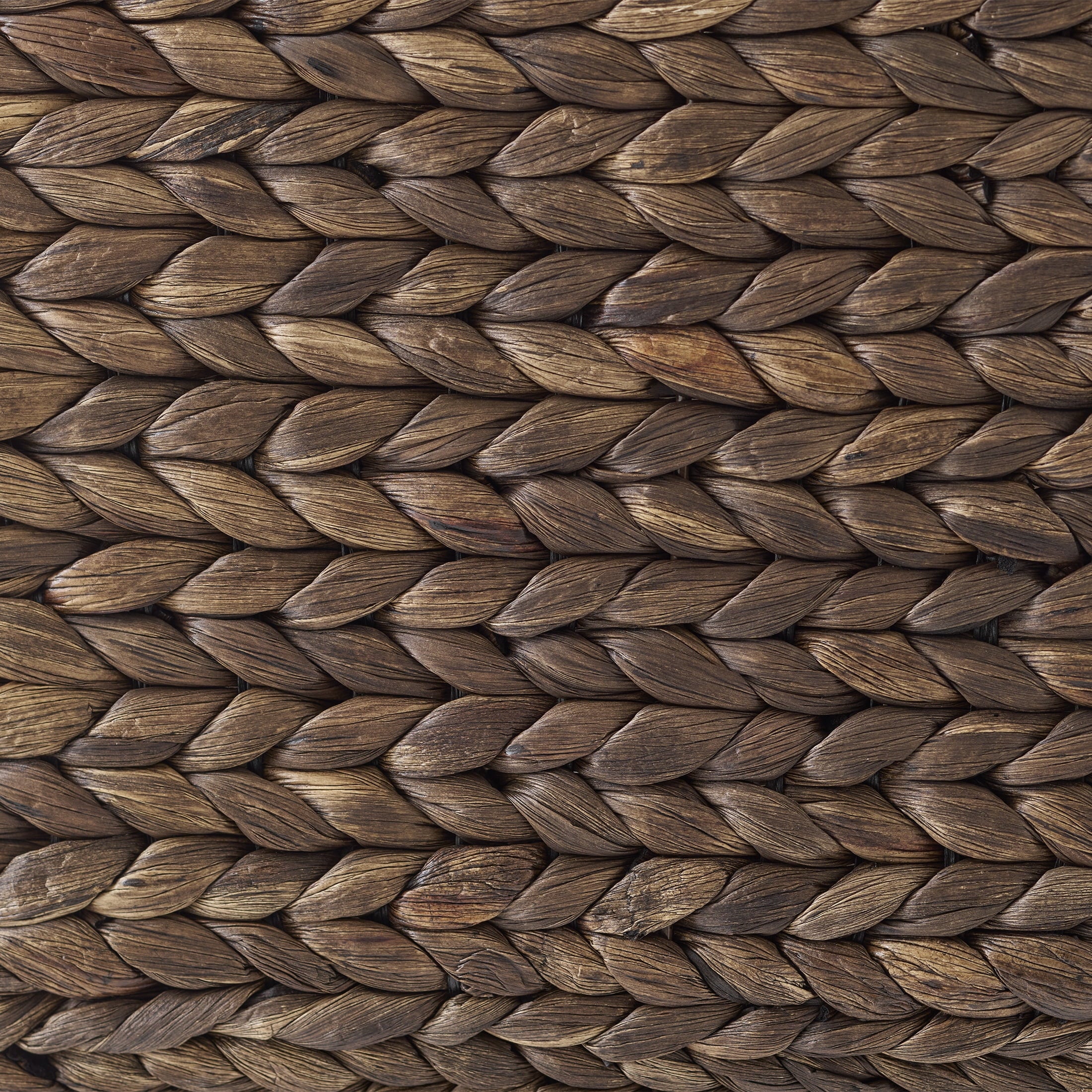 AVERO™ Beachcomber Handwoven Water Hyacinth Storage Basket with Handles, Dark Brown - AVERO™