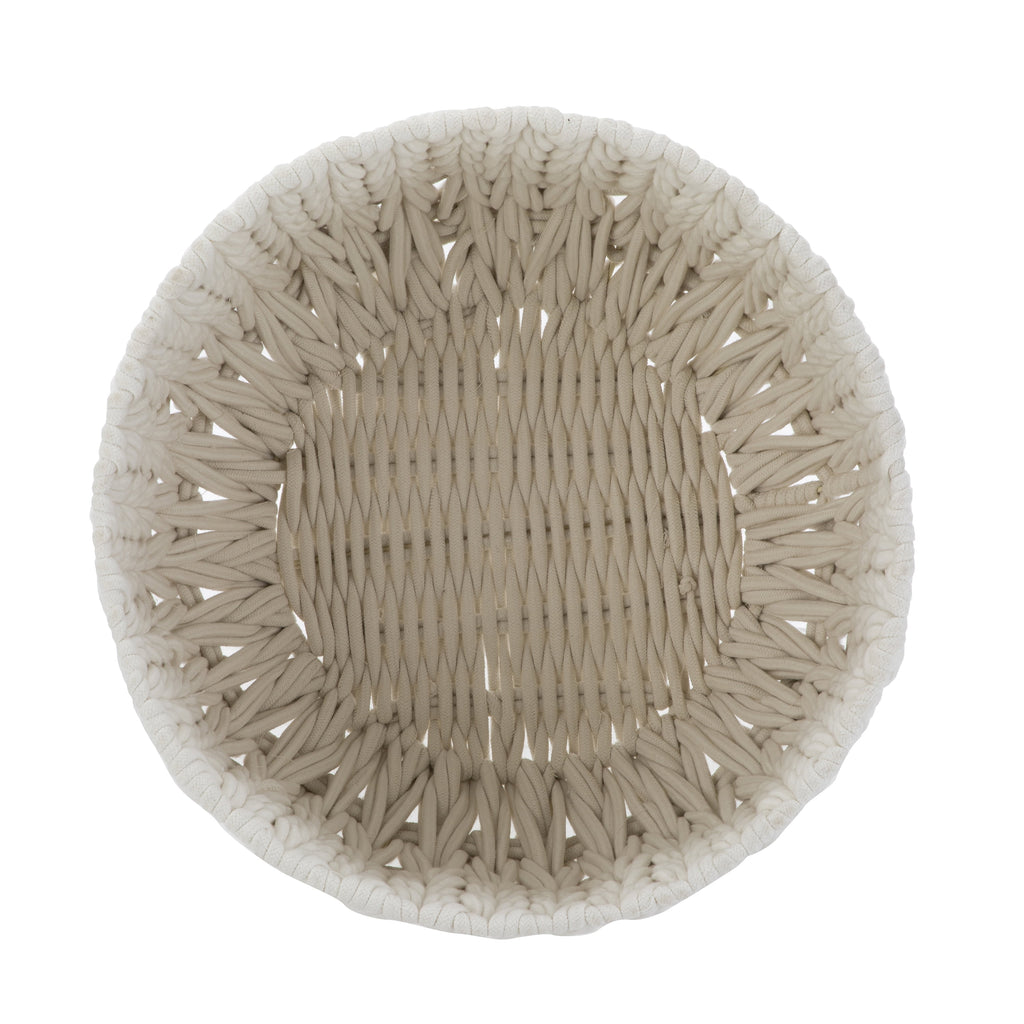 AVERO™ Extra Large White Woven Rope Decorative Storage Basket, 19 in x 15 in - AVERO™