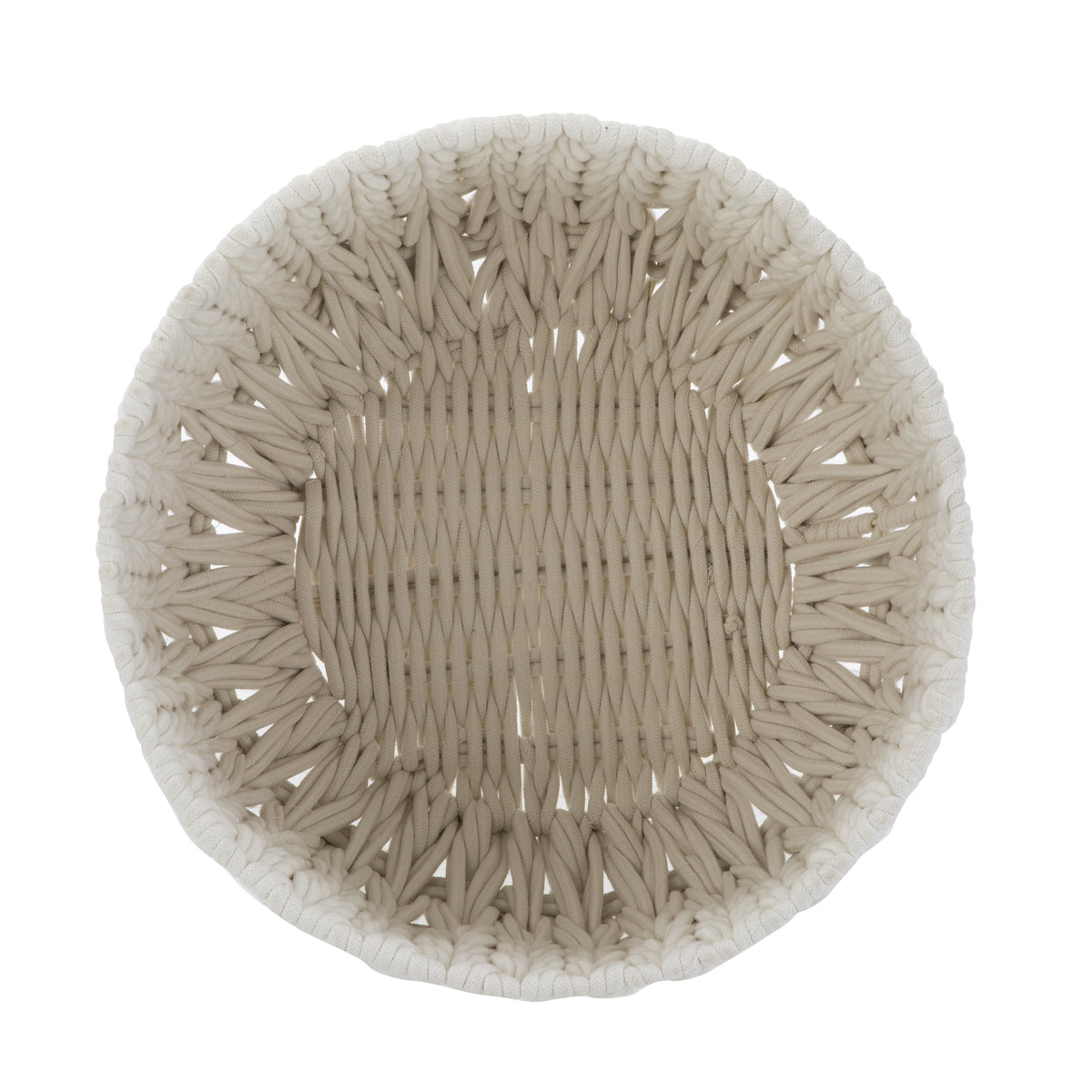 AVERO™ Extra Large White Woven Rope Decorative Storage Basket, 19 in x 15 in - AVERO™