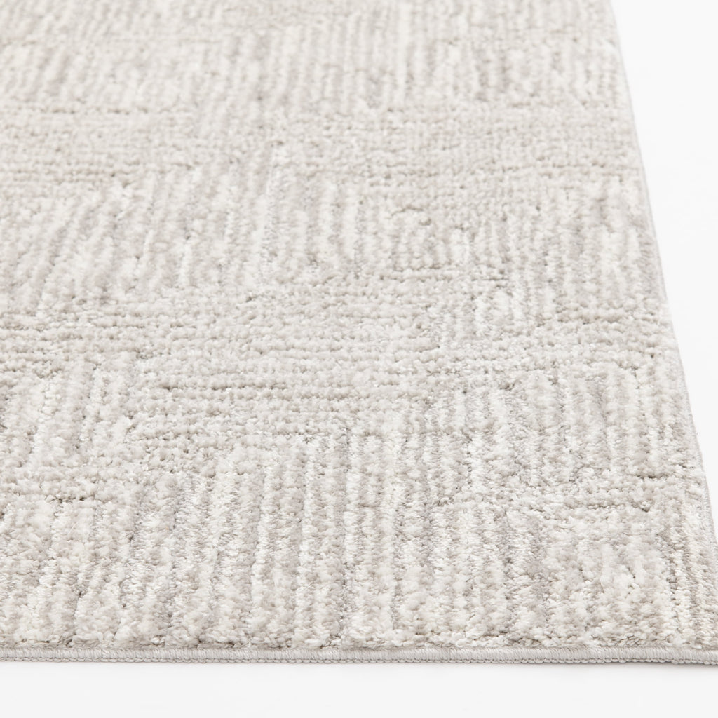 AVERO™ 5' x 7' Gray Geometric Block Hi Low Area Rug - AVERO™