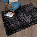 AVERO™ 60"x79" Black and Gray Abstract Indoor Area Rug - AVERO™
