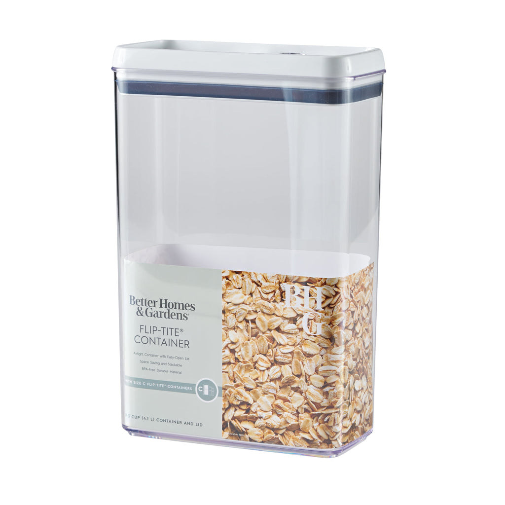 AVERO™ (2 Pack) Better Homes Gardens Canister 17.3 Cup Flip Tite Rectangular Food Storage Container - AVERO™