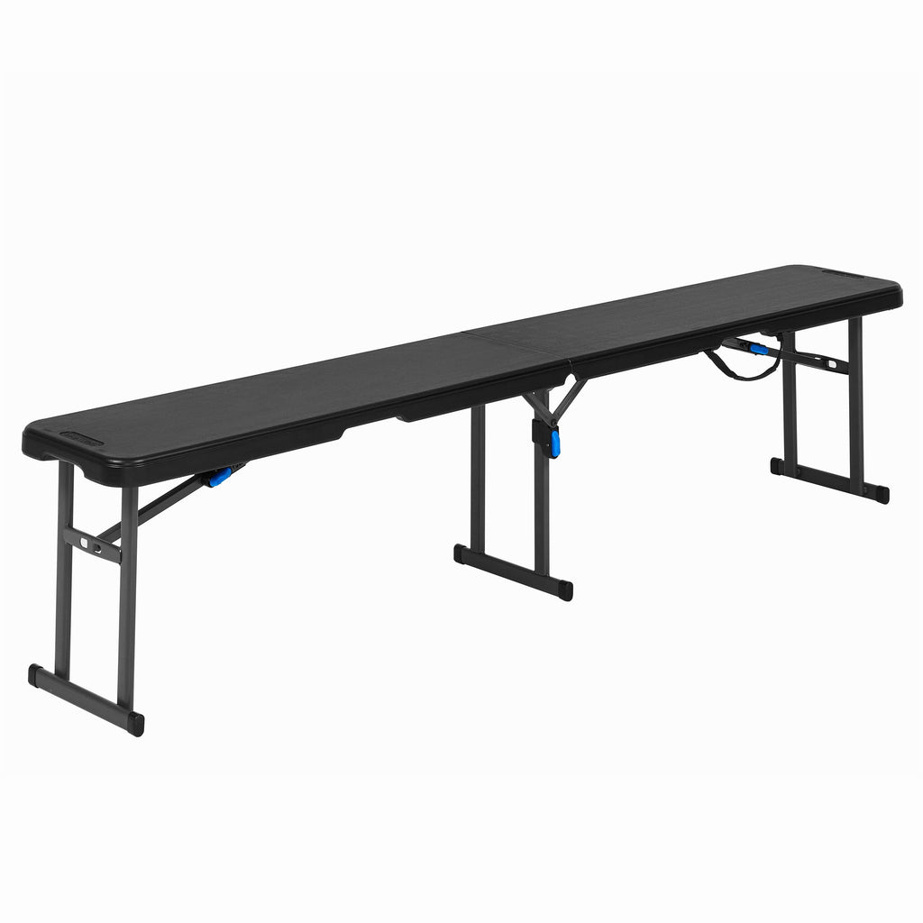 AVERO™ 6' Centerfold Bench, Steel Frame, Indoor Outdoor, Includes Carry Handle, White