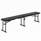 AVERO™ 6' Centerfold Bench, Steel Frame, Indoor Outdoor, Includes Carry Handle, White