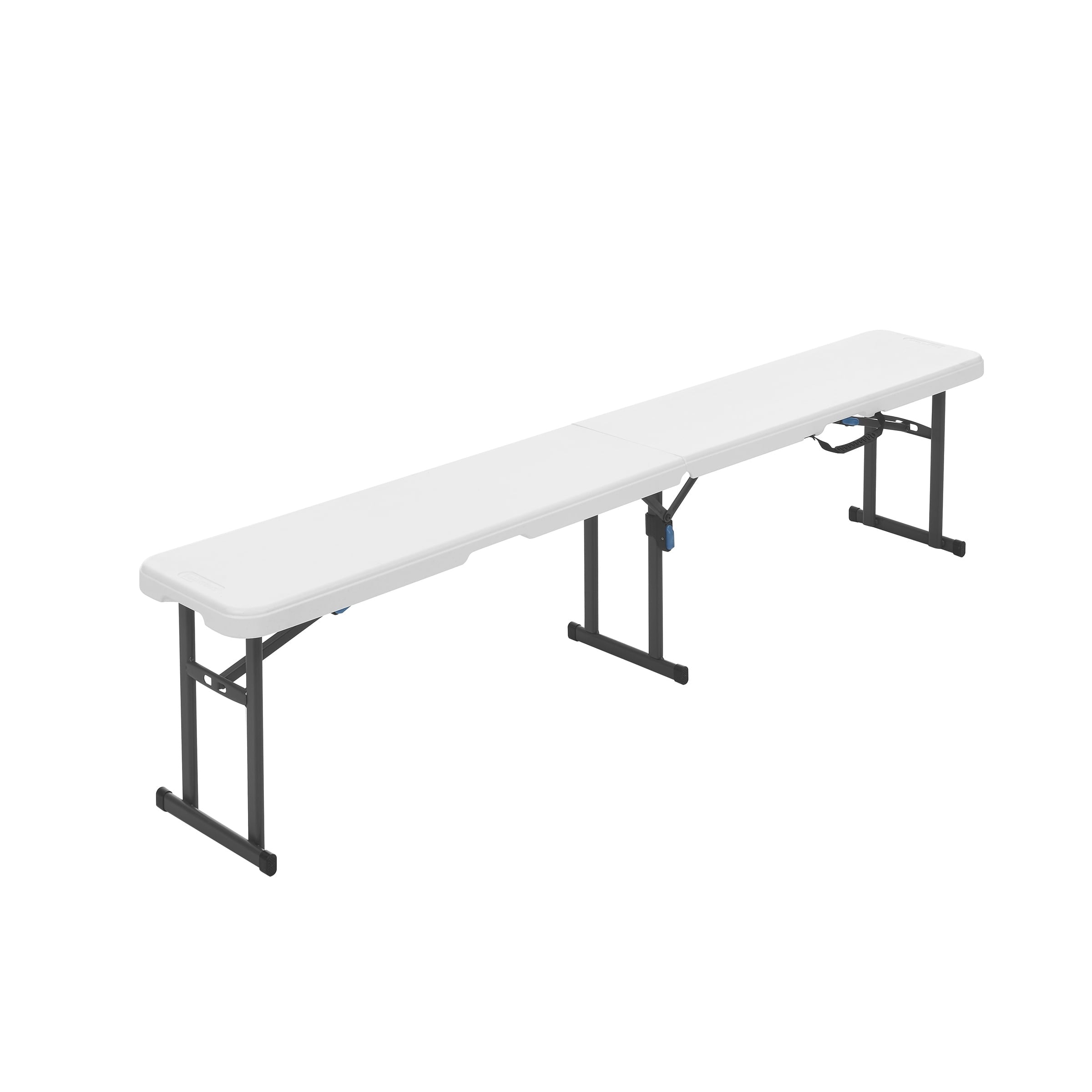 AVERO™ 6' Centerfold Bench, Steel Frame, Indoor Outdoor, Includes Carry Handle, White - AVERO™