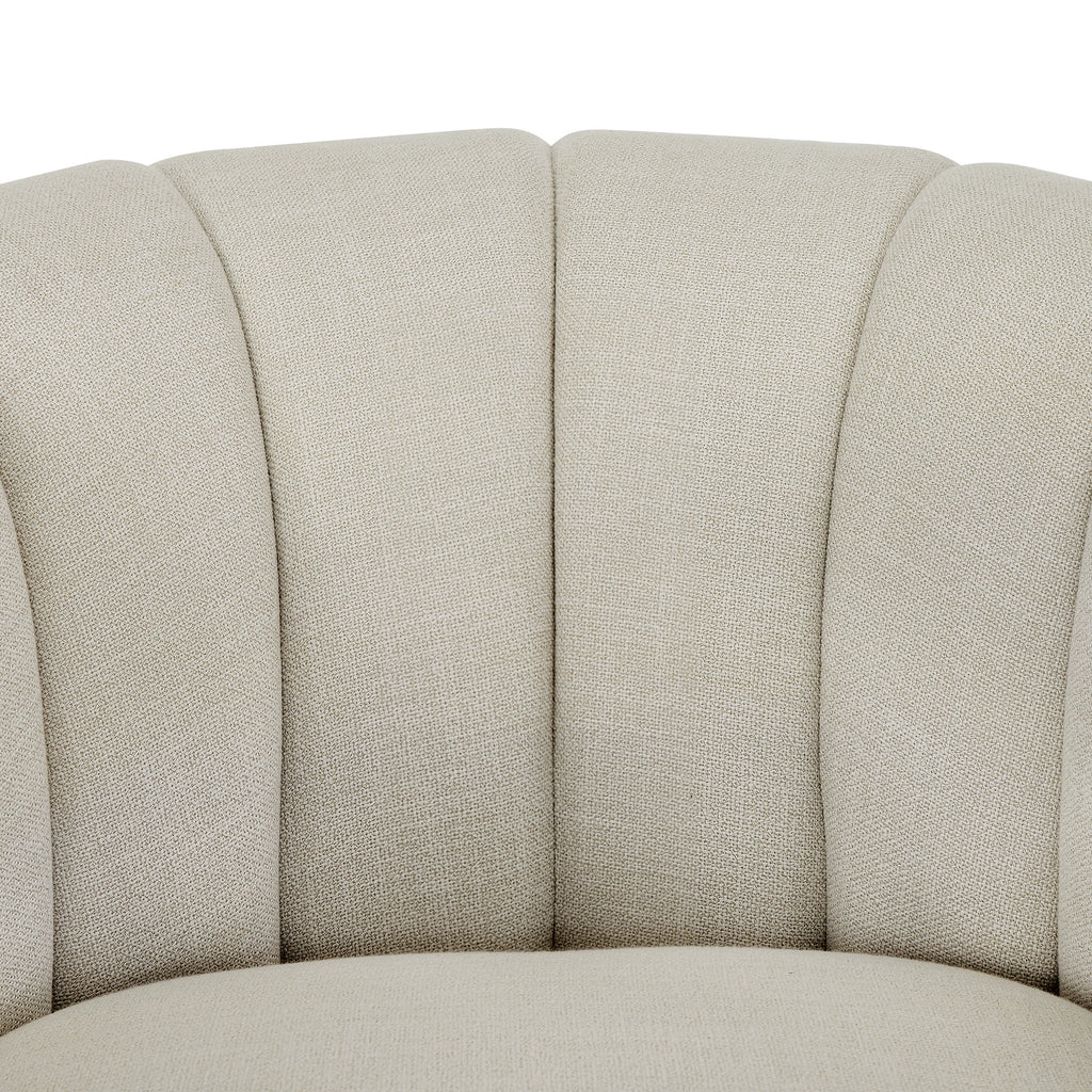AVERO™ Lillian Accent Swivel Chair, Cream Linen - AVERO™