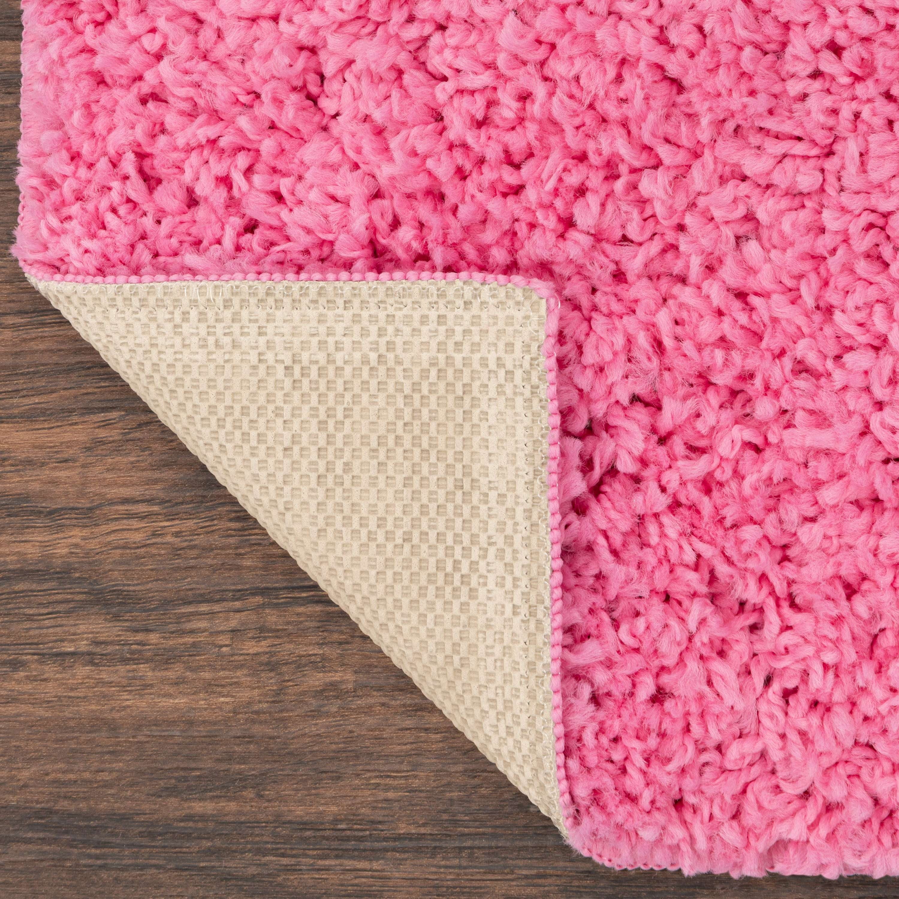 AVERO™ (2 pack) Traditional Solid Pink Youth Shag Indoor Area Rug, 3 ft x 4 ft 8 in - AVERO™