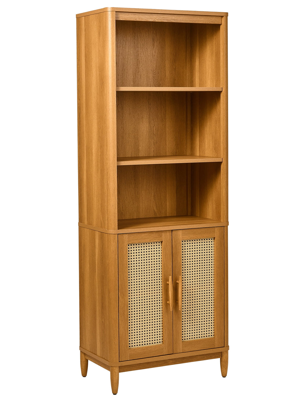 AVERO™ Springwood Bookcase with Doors, Light Honey Finish - AVERO™
