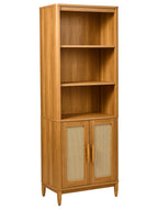 AVERO™ Springwood Bookcase with Doors, Light Honey Finish - AVERO™
