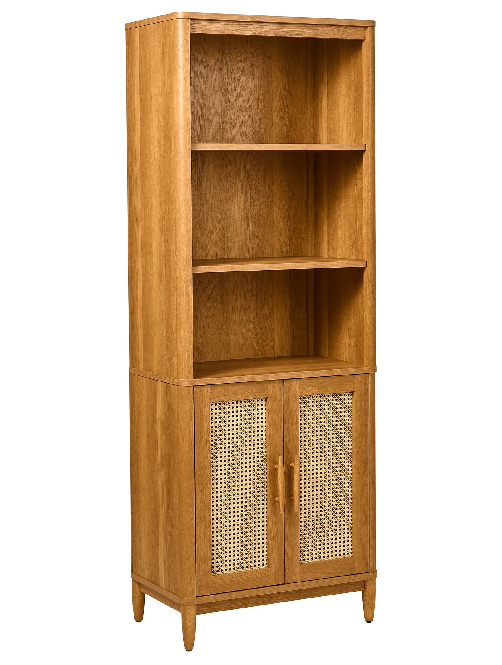 AVERO™ Springwood Bookcase with Doors, Light Honey Finish - AVERO™