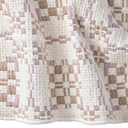 AVERO™ Ivory Modern Mosaic Cotton Matelasse Reversible Quilt, King - AVERO™