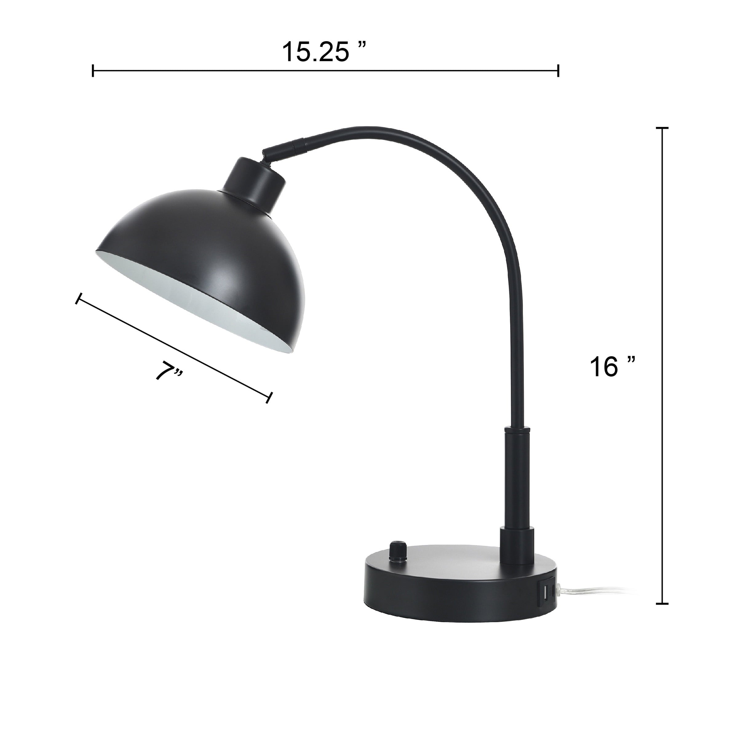 AVERO™ Black Finish Arch Dome Table Lamp - AVERO™