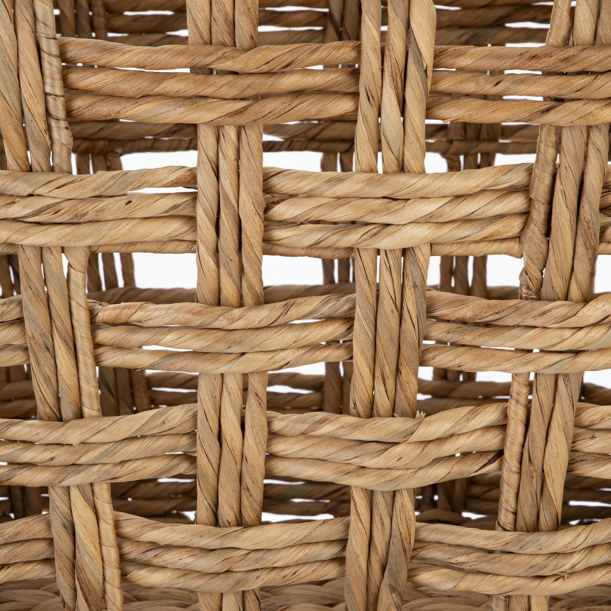AVERO™ Extra Large Water Hyacinth Twist Decorative Storage Basket with Handles, 19 in x 16 in x 16 in - AVERO™
