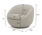 AVERO™ Mira Swivel Accent Chair, Cream - AVERO™