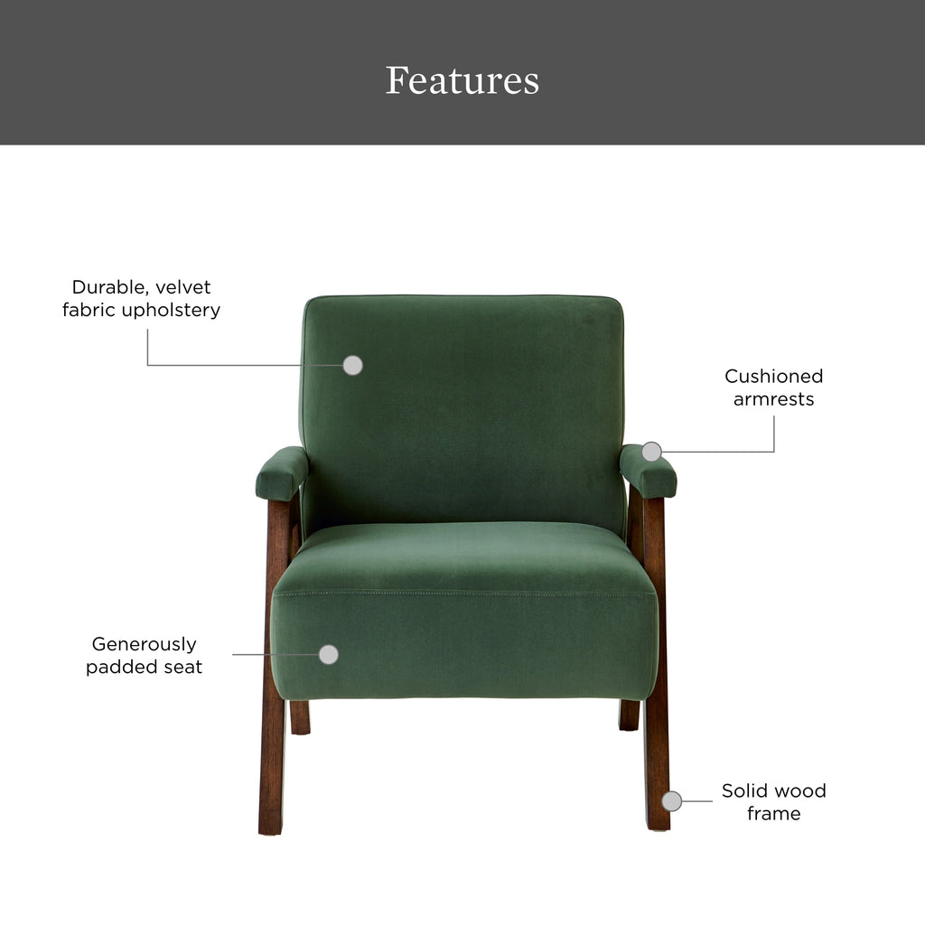 AVERO™ Ezra Accent Chair, Olive Green - AVERO™