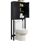 AVERO™ Juliet over-the-Toilet Space Saver Cabinet, 2 Adjustable Shelves, Black - AVERO™